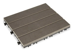 Interlocking golvplattor Komposit Svart Polyetylen (30 x 2,6 x 30 cm)
