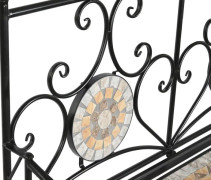Bänk DKD Home Decor Svart Multicolour Mosaik 111 x 54 x 88 cm