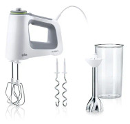 Braun MultiMix 5 HM 5107 WH - Handmixer - 750 W - vit / grå