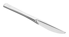 Knivset Algon Silvrig Återanvändningsbar 20 cm 10 antal