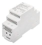 Qoltec - Nätaggregat (kan monteras på DIN-skena) - industrial, 5V, 3A - AC 220-240 V - 15 Watt - vit