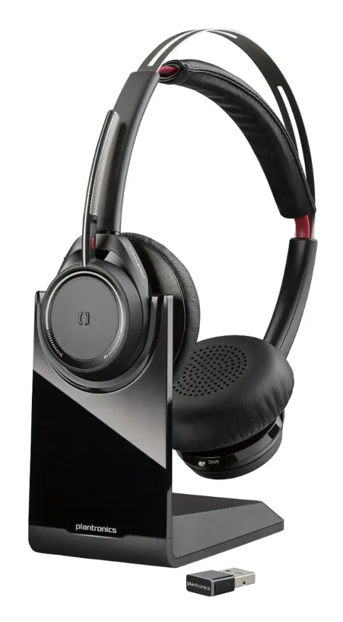 Poly - Plantronics Voyager Focus UC B825-M - Headset - på örat - Bluetooth - trådlös - aktiv brusradering - för Microsoft Lync