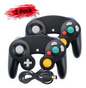 2 st Wired NGC Controller Gamepad för Nintend GameCube GC & Wii Console svart