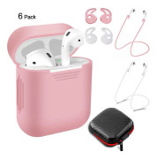 För Airpods Wireless Bluetooth Headsets Protection Set Pink