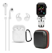För Apple AirPods tillbehör Case Kits AirPod Earphone Charging Protector Cover vit