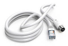 Hama Antennkabel 75dB Koaxialkontakt till RJ45-kontakt 2.5m - Vit