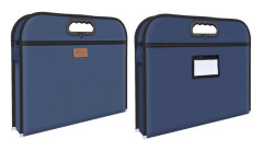 Multifunctional Business Portable Briefcase Large-capacity Oxford Cloth File Bag Blue