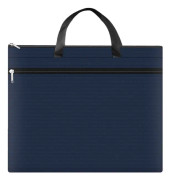 A3-8133 Large-capacity Handheld Zipper File Bag Oxford Cloth Waterproof Art Storage Bag(Ink Blue)