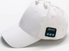 Trådlösa Bluetooth hörlurar Sport Music Cal Baseball Cap Ourdoor Headset White