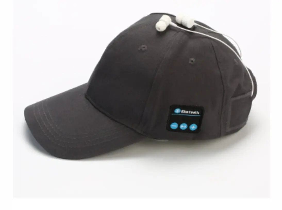 Trådlösa Bluetooth hörlurar Sport Music Cal Baseball Cap Ourdoor Headset gray