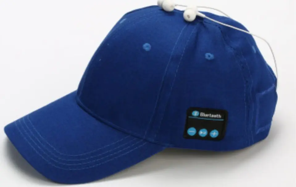 Trådlösa Bluetooth hörlurar Sport Music Cal Baseball Cap Ourdoor Headset Blue