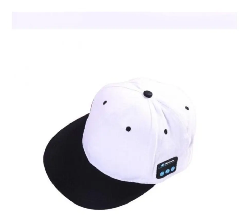 Wireless Bluetooth Headset Music Call Stereo Baseball Cap Peaked white