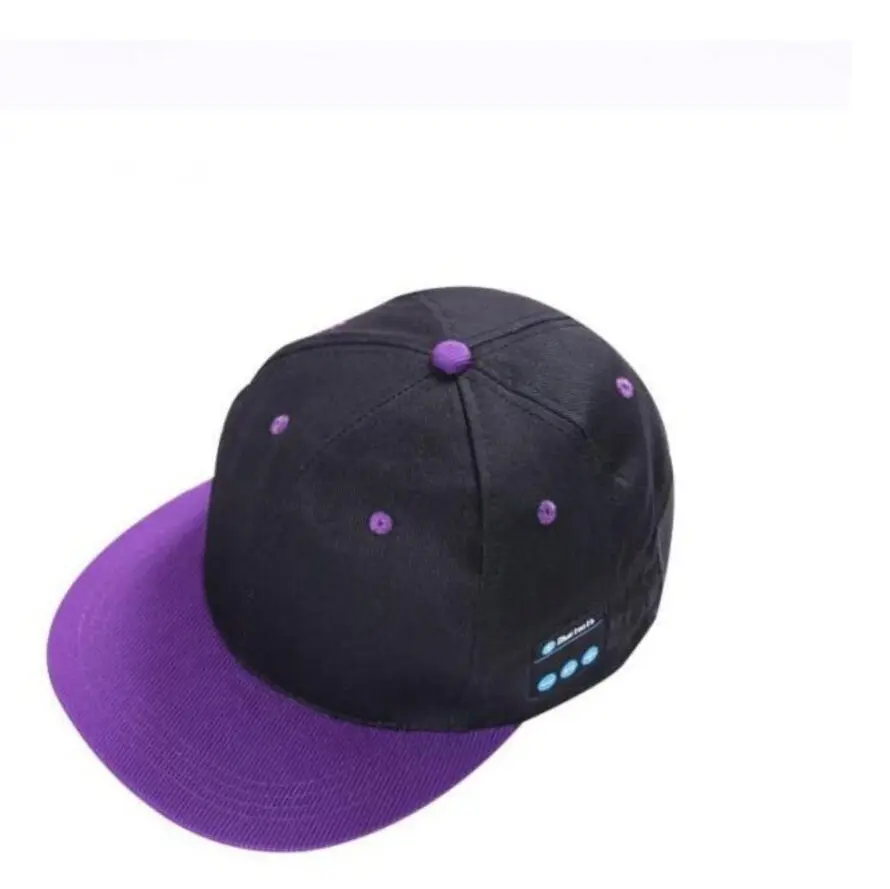 Wireless Bluetooth Headset Music Call Stereo Baseball Cap Peaked Purple