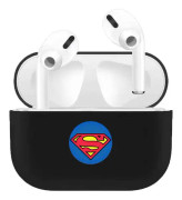 Silicone Case för AirPods Pro Lovely Cartoon Pattern Design Full Protection Headset Storage Bag Anti-scratch Eearphone Shell Black Superman