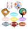 8 PCS Ball Team Game Sports Themed Party Decoration Balloons,Style: Agate Blue Rugby