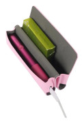 För IQOS ILUMA / ONE Litchi Mönster Elektronisk Cigarett Läder Förvaringsväska (Rosa)