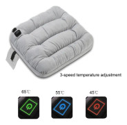 10W 5V USB Adjustable Temperature Graphene Heated Cushion Office Chair Cushion(Light Grey)