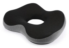 C-25 Office Waist Cushion Memory Foam Slow Rebound Breathable Chair Cushion, Size: 47 x 37.5 x 8.5cm(Black Gray)