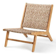 Låg fåtölj i FSC Acacia trä och rep - 1 person - Cancun - Olivgrön