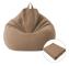 Lazy Sofa Bean Bag Chair Fabric Cover, Size: 80x90cm(Brown)