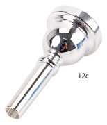 Professionell Trumpet Mouthpiece 12C Storlek för instrumenttillbehör Chrome