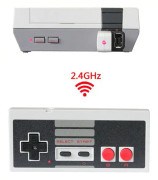 Trådlös spelkontroll för NES mini Classic Edition med Wrireless Receiver Gamepad och USB Grå två pack