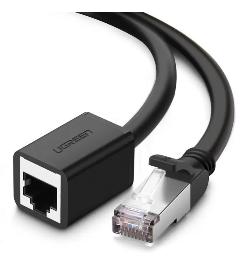 UGREEN 0.5m RJ45 Cat6 Förlängningskabel LAN Hane - Hona Svart