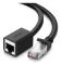 UGREEN 0.5m RJ45 Cat6 Förlängningskabel LAN Hane - Hona Svart