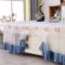 Simple Fabric Lace Rectangular Tablecloth, Size: 60x120cm(Italian Velvet Red)