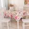 PEVA Oil & Water Resistant Coffee Table Tablecloth, Size: 137x183cm(Bicolor Flower)