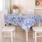 PEVA Oil & Water Resistant Coffee Table Tablecloth, Size: 152x152cm(Blue Flower)