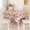 PEVA Oil & Water Resistant Coffee Table Tablecloth, Size: 135x135cm(Purple Rose)