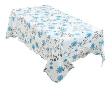 PEVA Oil & Water Resistant Coffee Table Tablecloth, Size: 90x90cm(Blue Windmill)