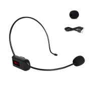 Portable FM Wireless Microphone Headset Megaphone Radio Mic för Teaching Tour Guide Meeting föreläsningar FM laddningskabel svamp