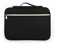Office Supplies Multi-purpose Zipper Document Folder A4 Storage Bag(Black)