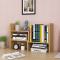 Simple Bookshelf Student Desktop Rack Dormitory Small Bookcase Office Storage Rack(Teak Color)