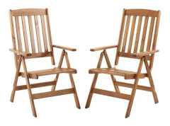 MOSCAR7 trädgårdsfåtölj, 7 positioner, fällbar droppe (2 st / set)