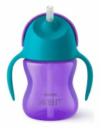 Philips Avent Mugg med sugrör SCF796/02 turkos / lila 200 ml 9M+