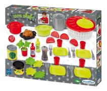 Ecoiffier gryta för frukostmat + 43 tillbehör