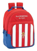 Skolryggsäck Real Sporting de Gijón Vit Röd