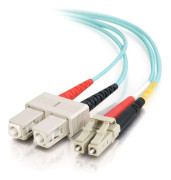 C2G LC-SC 10Gb 50/125 OM3 Duplex Multimode PVC Fiber Optic Cable