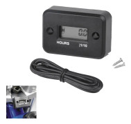 Engine Timer Digital Hour Meter Gauge Fit för Gas Motor Atv Snowmobile svart