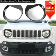 1 Pair Headlight Decoration Ring Frame Fog Light Trim för Freeman Modification svart