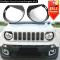 1 Pair Headlight Decoration Ring Frame Fog Light Trim för Freeman Modification svart
