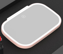 Bil Led Light Makeup Mirror Sun Visor Clip på kosmetisk Justerbar Vanity Touch Screen Make Up Co Pilot Pink 9131B