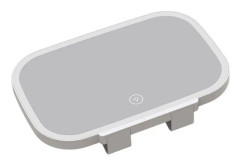 Bil Led Light Makeup Mirror Sun Visor Clip på Cosmetic Justerbar Vanity Touch Screen Make Up Co Pilot White 9131A