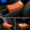 2-i-1 Car Armrest Pad Paper Tissue Holder Towel Box Central Arm Rest Memory Foam Cushion Parts brun