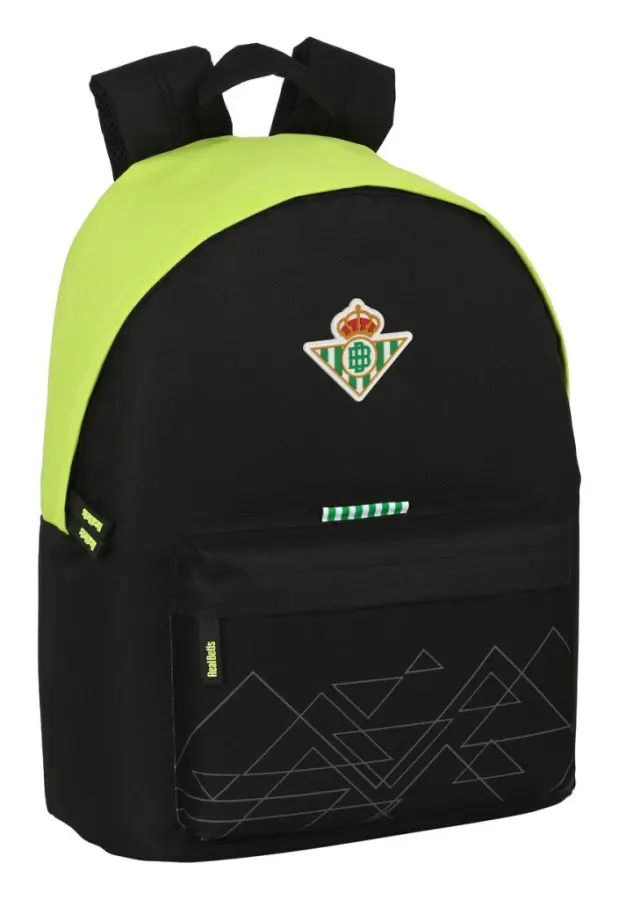 Skolryggsäck Real Betis Balompié 31 x 41 x 16 cm Svart Lime