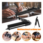 Scribing Pencil Tool Portable Lightweight Adjustable Clip Design Profile Measure Gauge Black