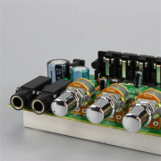 Dx-0809 Audio Amplifier Dc12v 2 x 40W 2.0 Channel med Microphone Input 2-Channel High-Power Amp Board
